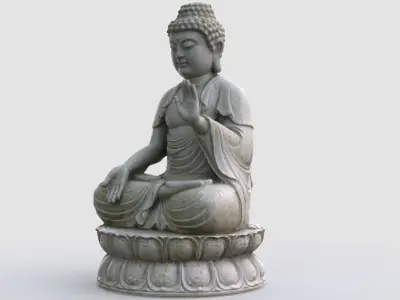 Buddha Statue 3D model 2