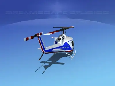 Bell 204 Dade County SAR 3D model