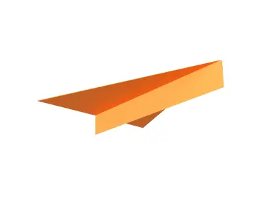 Paper Plane v4 008 Low-poly 3D model