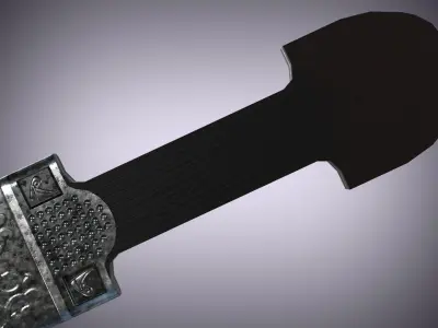 Default Caucasian dagger Qama or Cossack dagger Low-poly 3D model