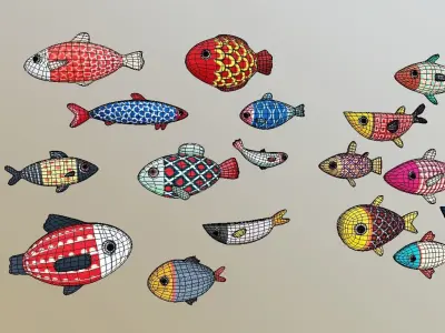 Cartoon Fish  Low-poly 3D model
