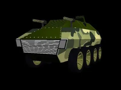 Fighter Car - Animated Low-poly 3D model