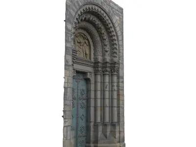 Church portal Low-poly 3D model