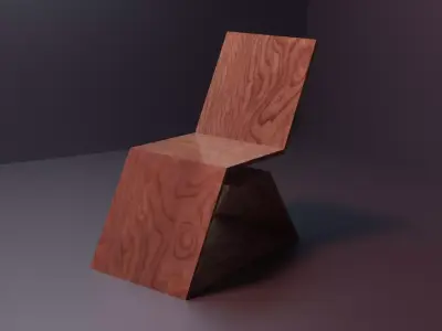 chair made of wood Free 3D model