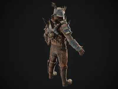 Skull armor 5 Low-poly 3D model