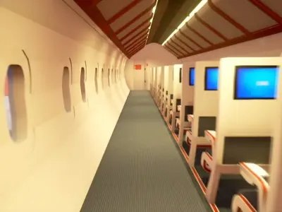 Aircraft Model in FBX format Low-poly 3D model