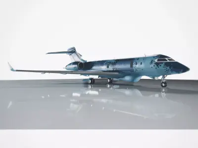 Saab Swordfish MPA -Global 6000 Maritime Patrol Aircraft variant Low-poly 3D model