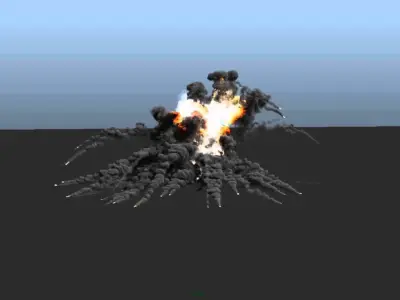 Maya Fluids Effects Assets Bundle Low-poly 3D model