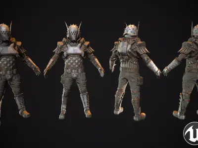 Skull armor 2 Low-poly 3D model