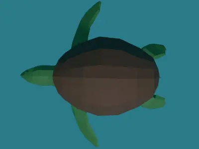 Turtle Free low-poly 3D model