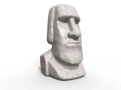 Moai Statue Low-poly 3D model