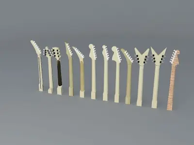 Guitar necks Free 3D model