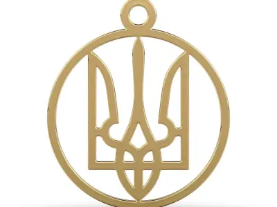 Pendant Ukraine 3D print model