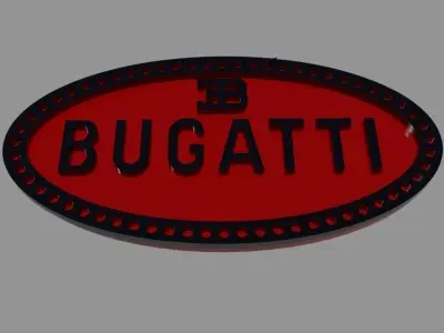 Bugatti Logo Free 3D model