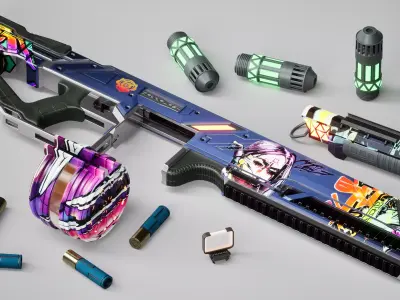 Damnflash Futuristic Low-poly 3D model