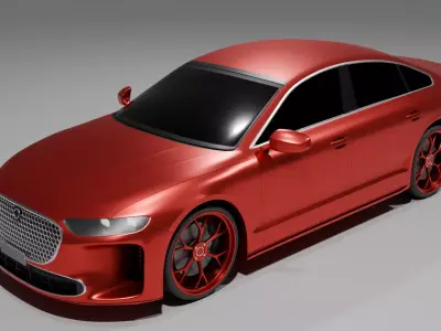 Sedan Car Free low-poly 3D model