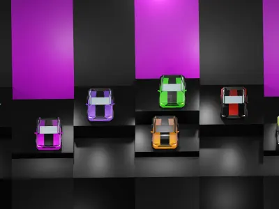 Lowpoly Vehicles - Part 2 - Sport Cars Low-poly 3D model