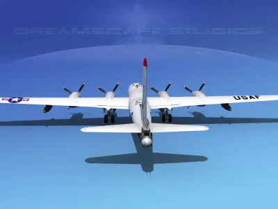 Boeing B-50 Superfortress V02 3D model