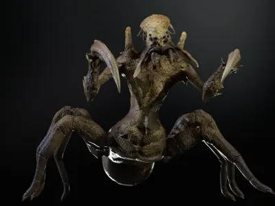 Spider Monster Low-poly 3D model