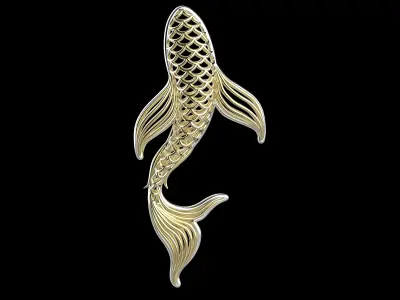 Fusion Fish Jewel 3D print model