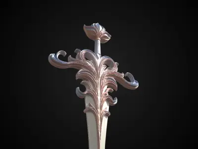 Stylized Elf Sword - Lotusguard - Game Ready 3D model
