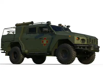 Novator light armored vehicle Stugna P 3D model