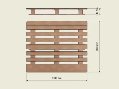 WOODEN PALLETS 3D model