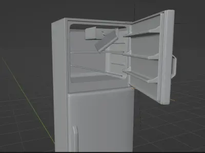old fridge  Free low-poly 3D model
