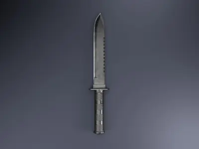 Combat Knife 01 Low-poly 3D model