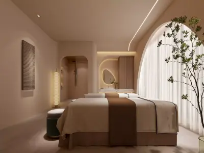 Modern Spa Treatment Room 3D Scene 3D model