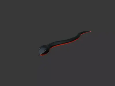 3d lowpoly snake Low-poly 3D model