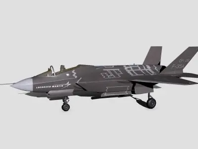 Lockheed Martin F-35A Lightning II Low-poly 3D model