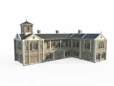 18th century architectural buildings 3D model
