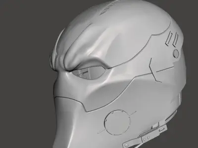 Red hood helmet 3d model for 3d printing  3D print model purchase