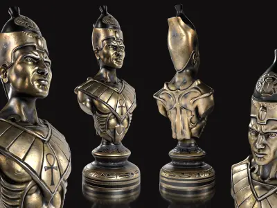 Egyptian Sculptures 3D model