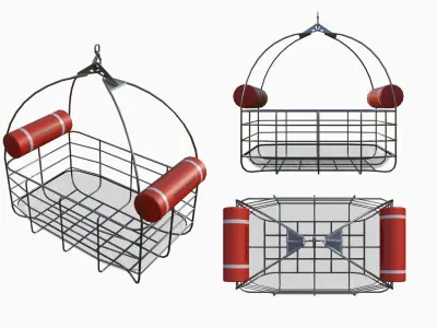 Coast Guard hoist stretcher and Basket   3D model