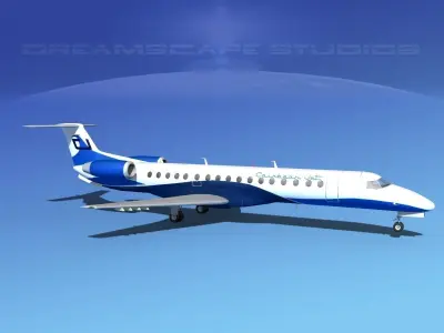 Embraer ERJ-145 CaribJet 3D model