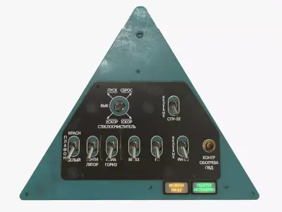 Mi-8MT Mi-17MT Left Triangular Panels Board Russian Low-poly 3D model