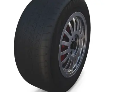Generic Alloy Wheel and Brake 3D model