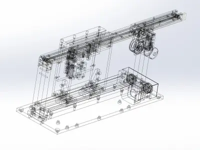 Belt conveyor and Sending Unit 3D model