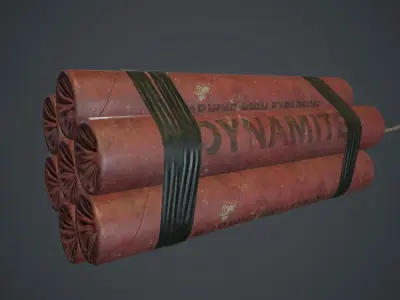 7 Dynamite Pack PBR Game Ready Low-poly 3D model