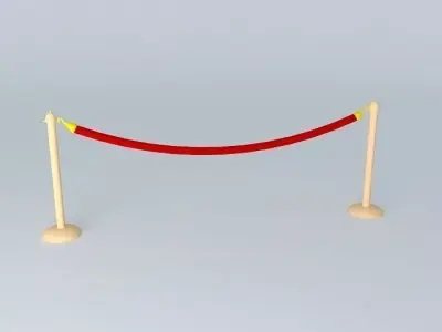 Velvet Rope with Stands Free 3D model