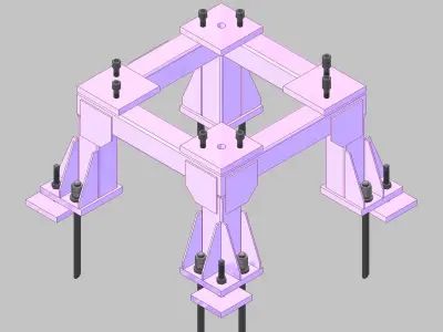 26395-Base for robot NACHI-NC510-Hight 500 3D model