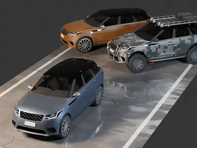 Range Rover Velar Low-poly 3D model