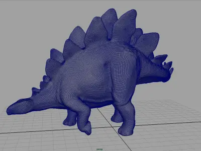 Stegosaurus dinosaur Low-poly 3D model