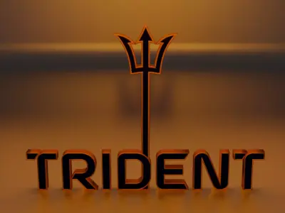 Trident word trient Free 3D model