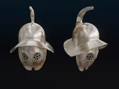 Conquistador Helmet - medieval helmet - Historical Helmet Low-poly 3D model