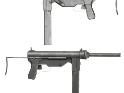 M3 SMG High Poly  3D model