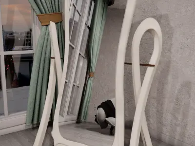 Retro Cheval Glass Free 3D model