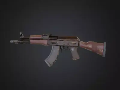 AK47 Assault Rifle Low-poly 3D model